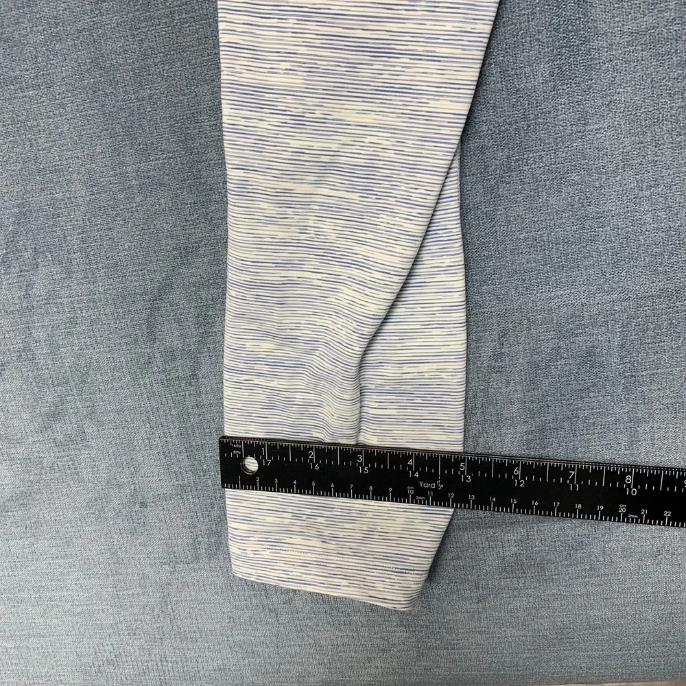 Lululemon Leggings Womens 22 White Blue Space Dye Athletic Gym Training Workout